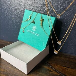 Heart & Star Pendant Necklace and Bracelets